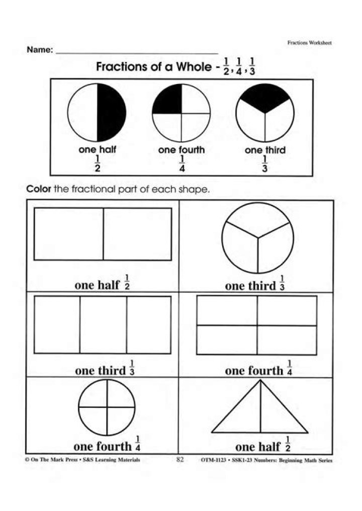 Free 1/2 and 1/4 Worksheets for Grade 1 PDF – Instant Download