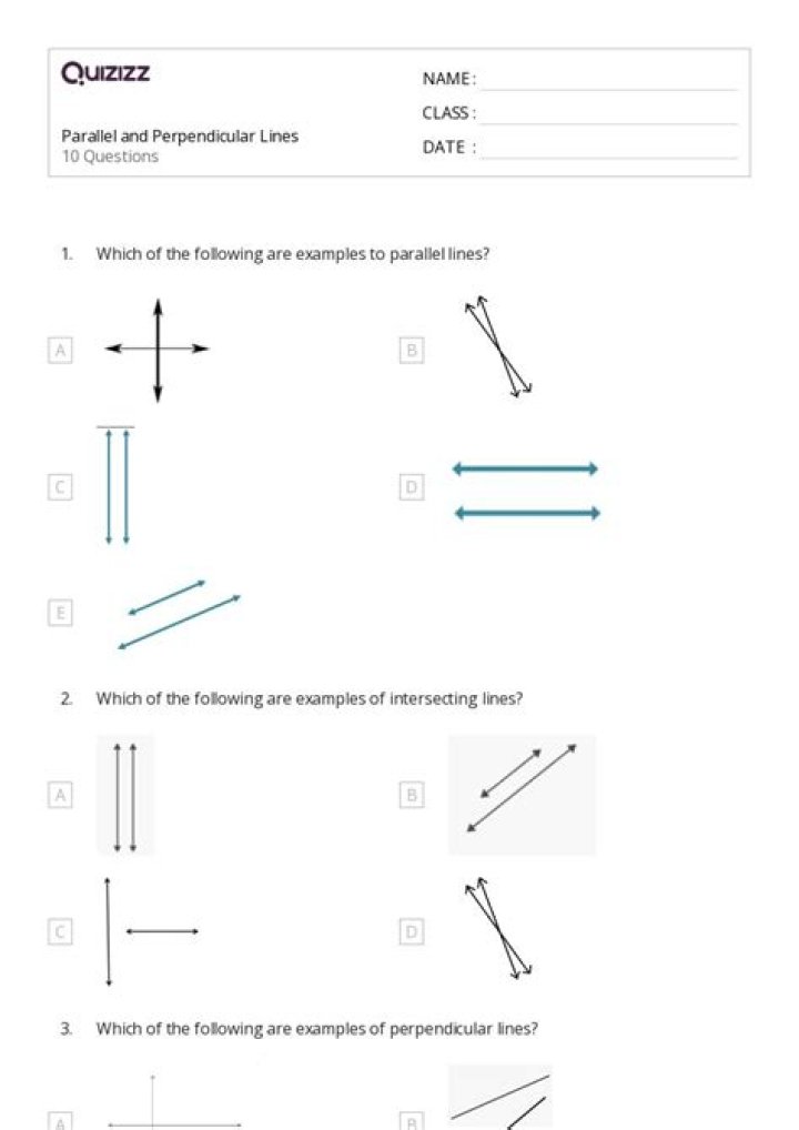 1.2 Perpendicular Lines Worksheet Answer Key PDF for Integrated Math 3