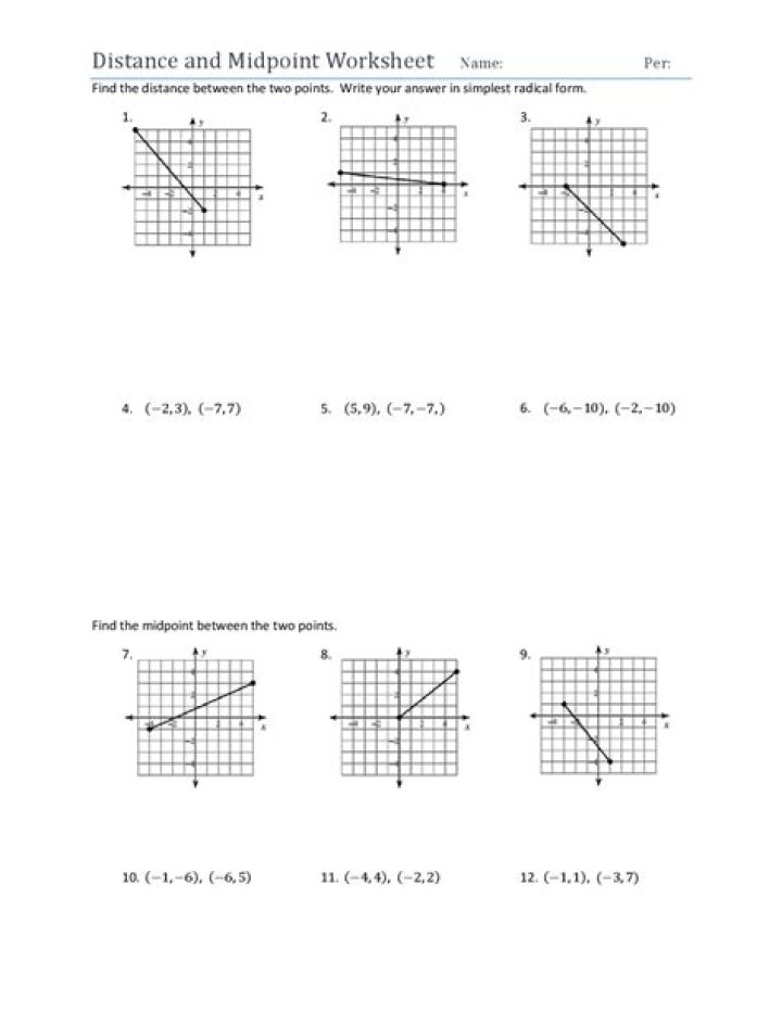 1.3 Distance and Midpoint Worksheet with Answers PDF – Instant Practice & Solutions