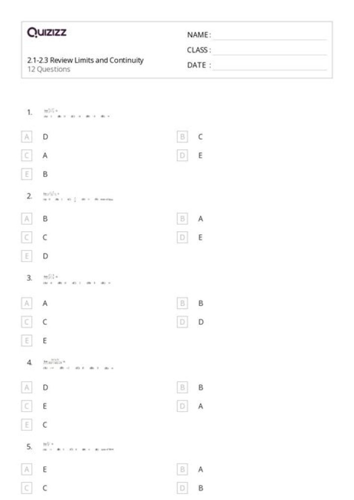 1.6 Limits and Continuity Homework Answers PDF – Step-by-Step Solutions
