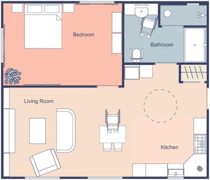1-Bedroom Apartment Handicap-Friendly Floor Plans PDF