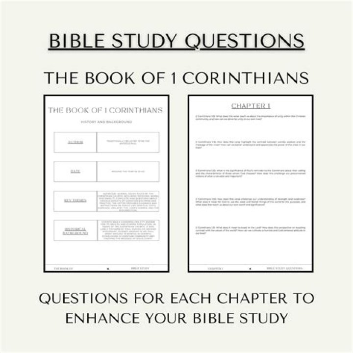 1 Corinthians Bible Study Questions and Answers PDF – Study Deeply