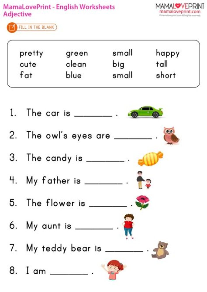 Free 1st Grade English Worksheets PDF – Download Now