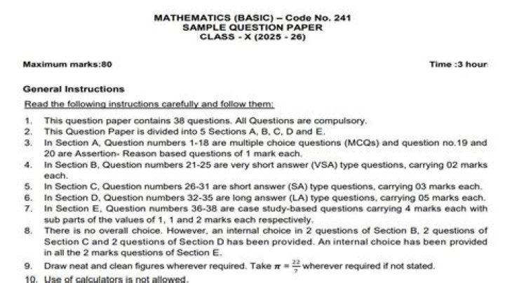 1 Mark Maths 10th CBSE PDF Questions for Quick Practice