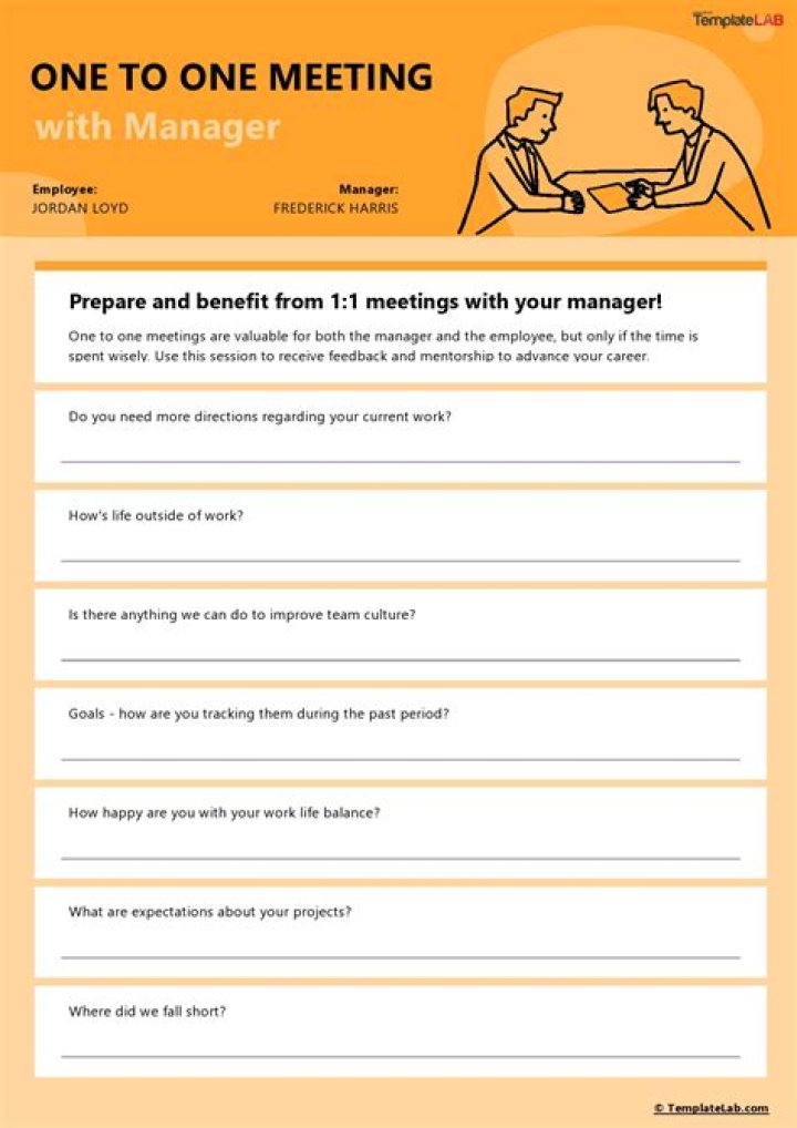 1-on-1 Meeting with Manager Template PDF: Boost Productivity