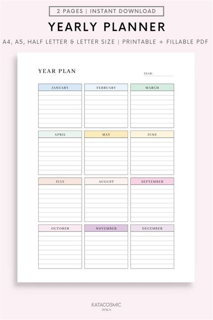 1-Year Plan Template PDF – Download Free Annual Planning Guide