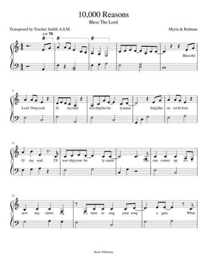 10,000 Reasons to Download Free Piano Sheet Music PDF