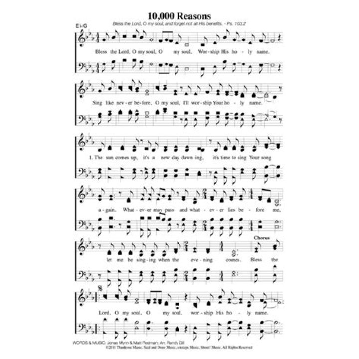 10,000 Reasons Sheet Music Key for D PDF – Complete Keyboard Tool