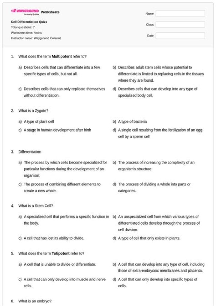 10.4 Cell Differentiation Answers PDF: Step-by-Step Guide