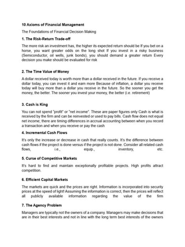 10 Axioms of Financial Management PDF: Master Money Smarts Today