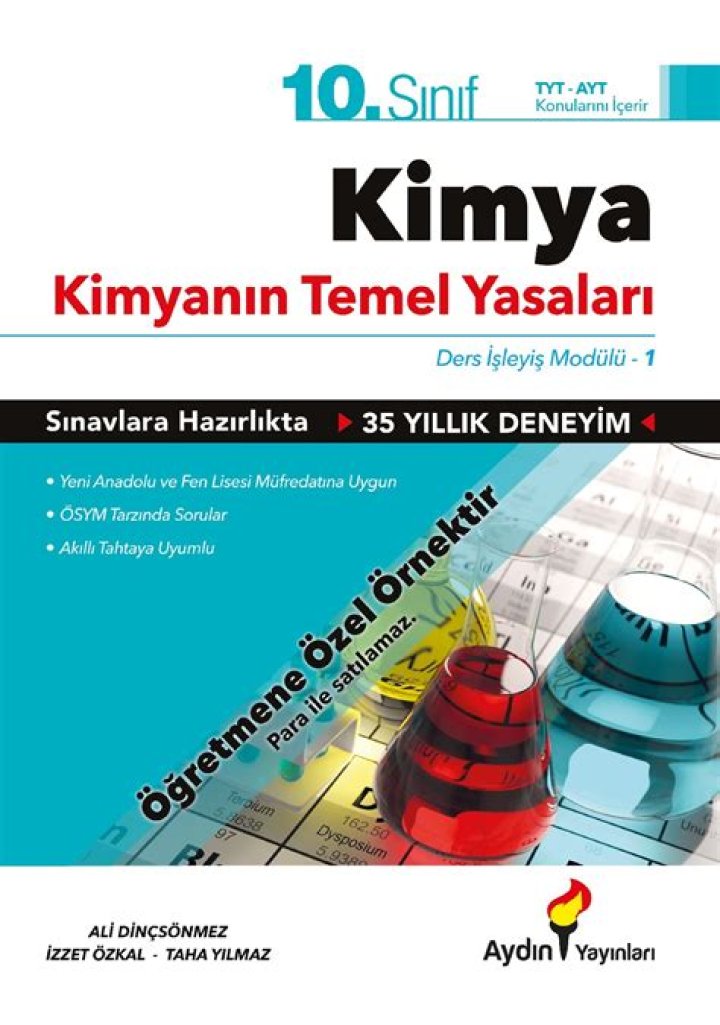 10 Sinif Kimya Kimyanın Temel Kanunu Test PDF Download