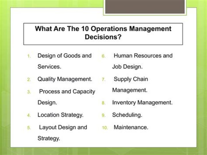 10 Strategic Operations Management Decisions PDF: Boost Efficiency & Productivity