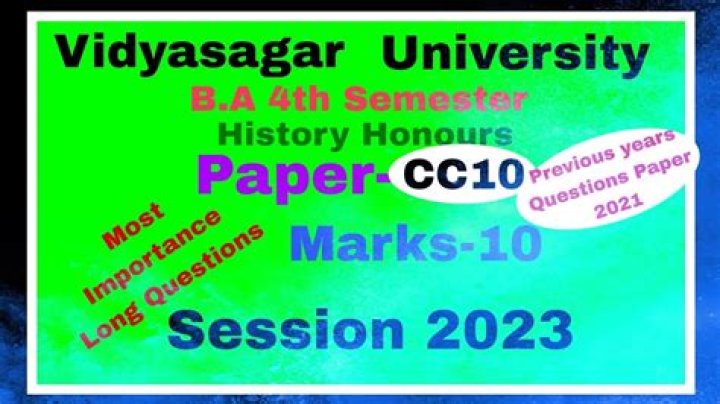 10 Years Question Papers of Vidyasagar University – Download PDFs