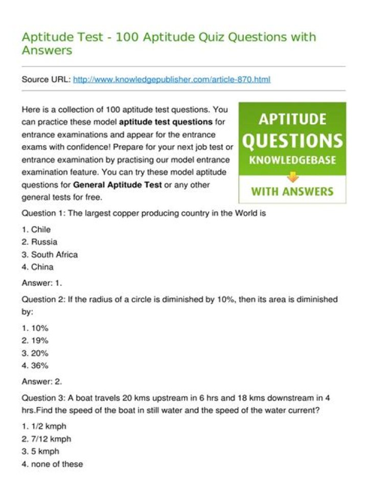 100 Aptitude Questions and Answers PDF Download – Instant Prep