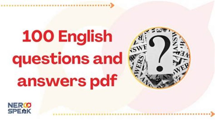 100 English Questions and Answers PDF for Free Download