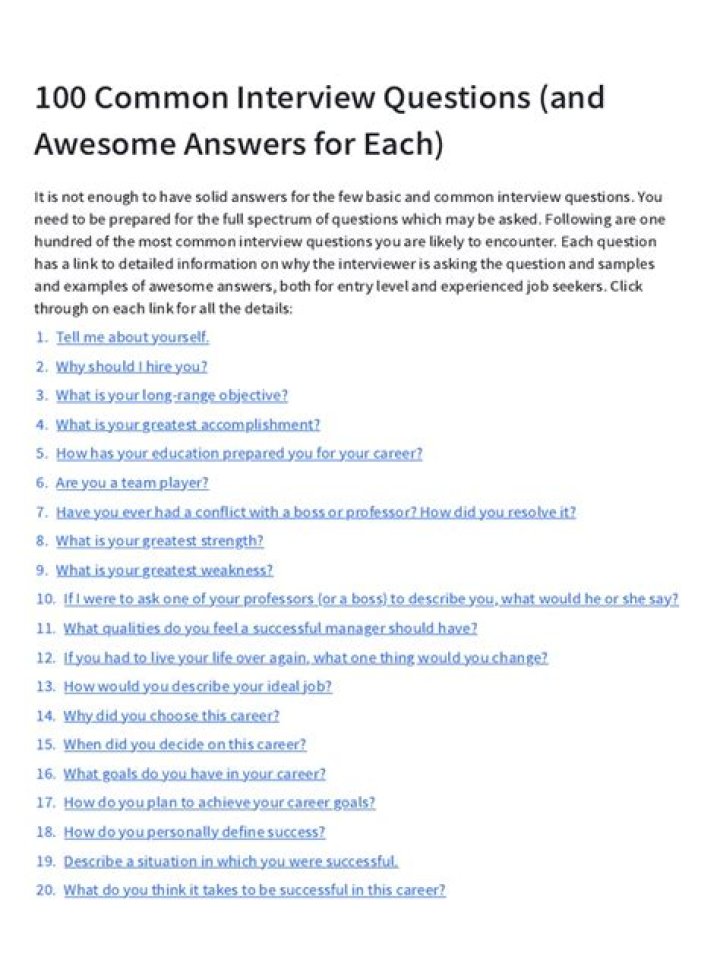 100 Interview Questions and Answers PDF Download – Instant Prep