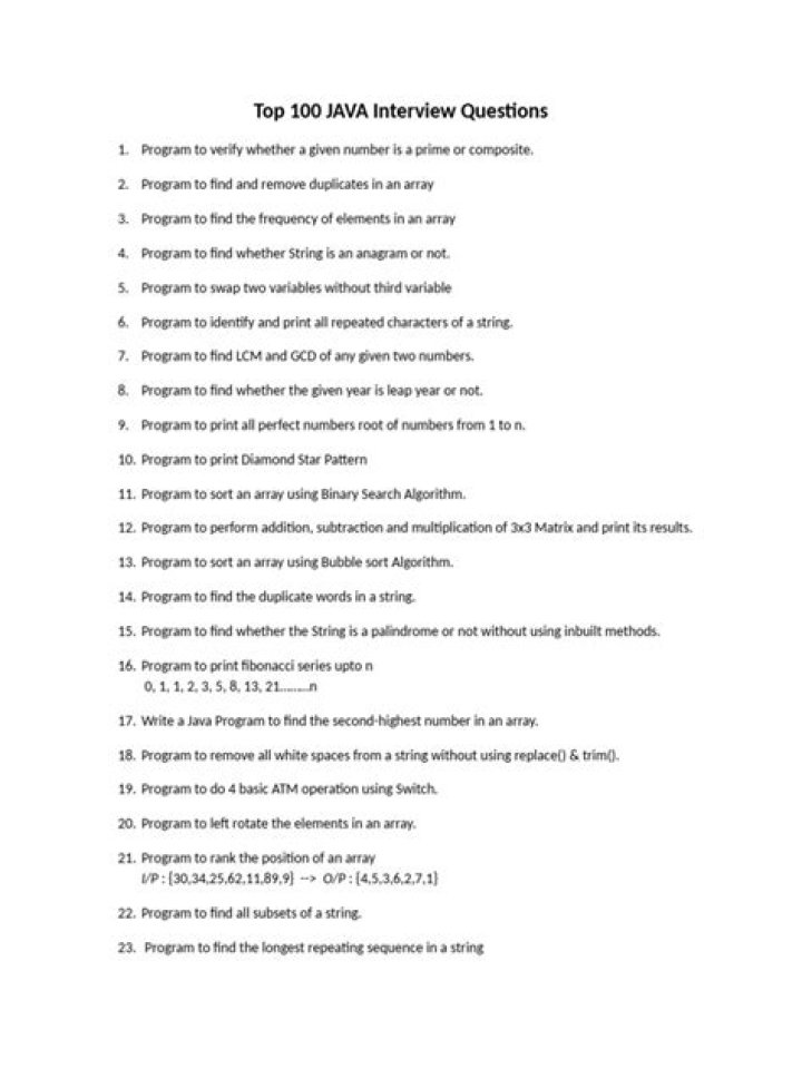 100 Java Interview Questions PDF – Master Your Next Coding Interview