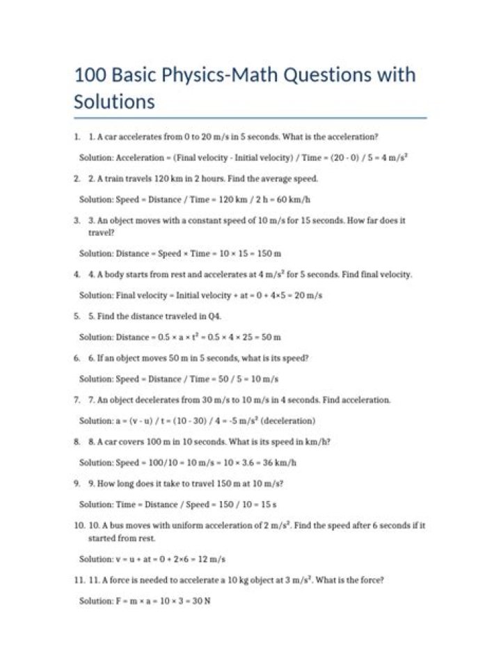 100 Physics Questions and Answers PDF for Instant Mastery