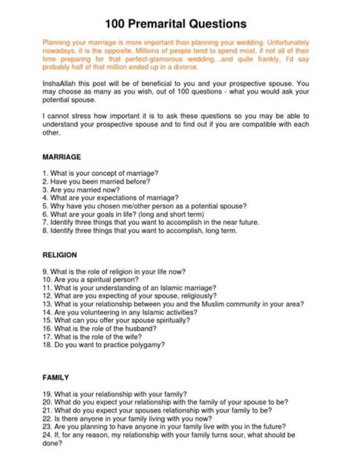 100 Essential Premarital Questions PDF – Prepare for Marriage