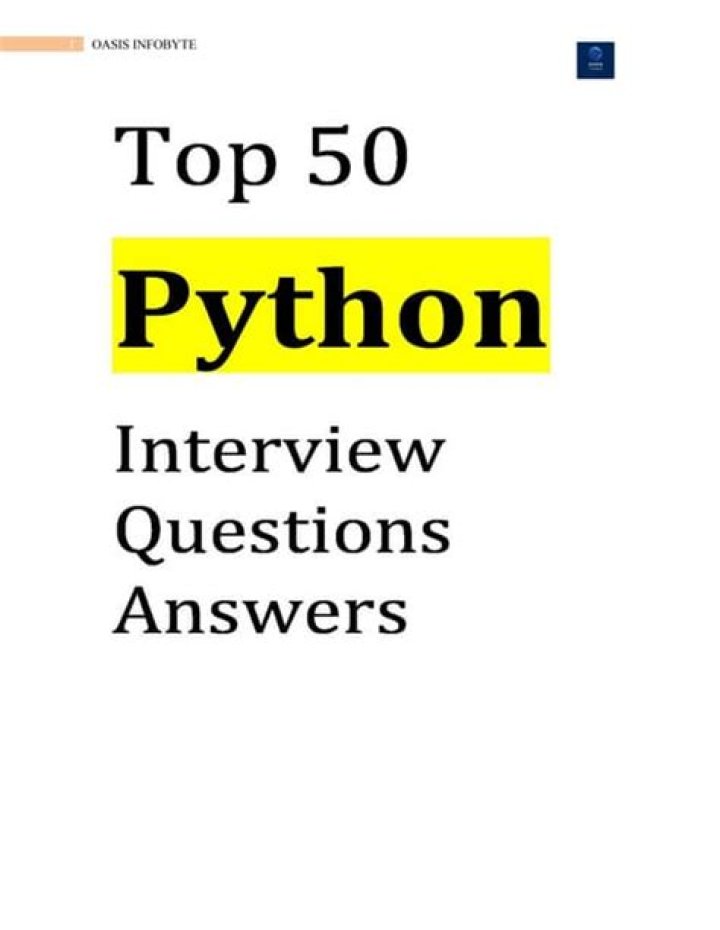 100 Python Interview Questions & Answers PDF for Job Success