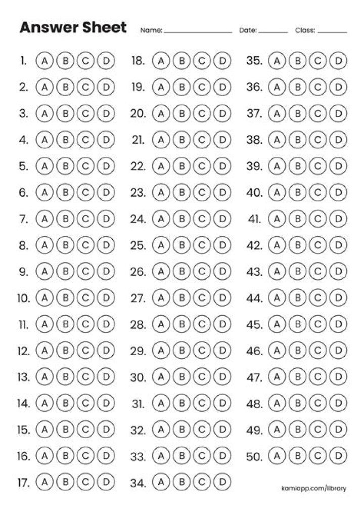 100 Question Answer Sheet PDF Download – Instant Access