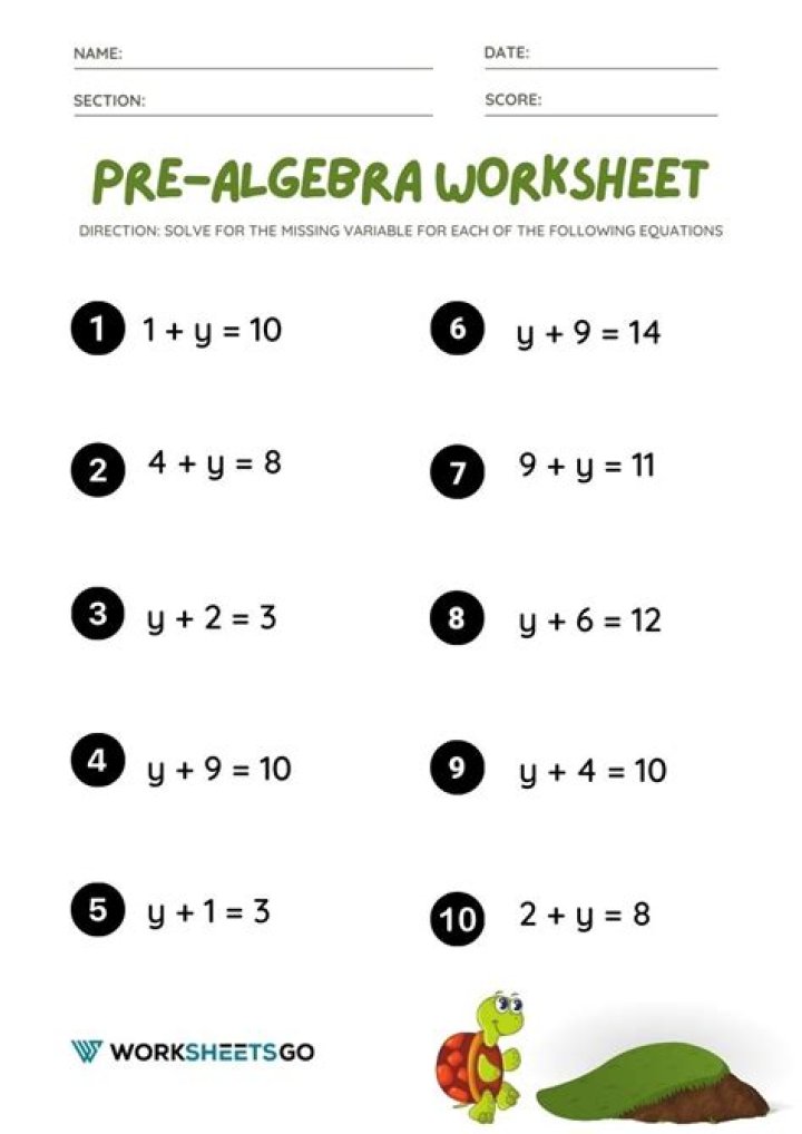 100-Page Pre-Algebra Worksheet PDF with 100 Practice Questions