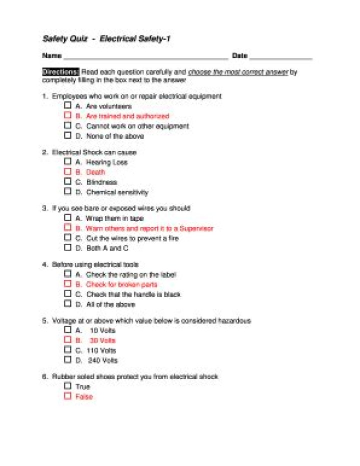 100 Electrical Safety Questions & Answers PDF – Essential Guide