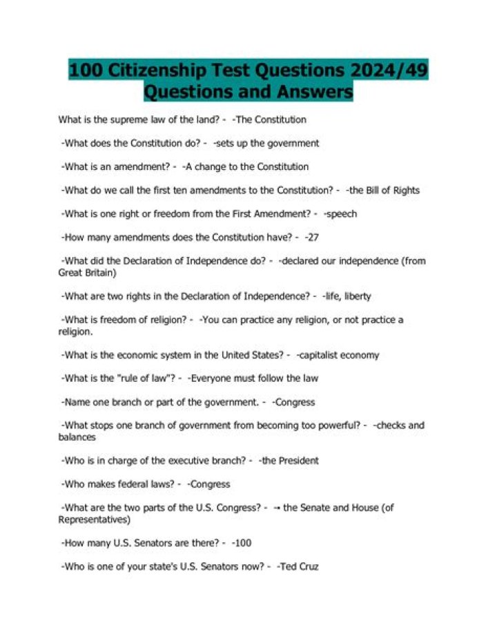 100 Questions on Citizenship 2019 PDF – Complete Guide & Answers