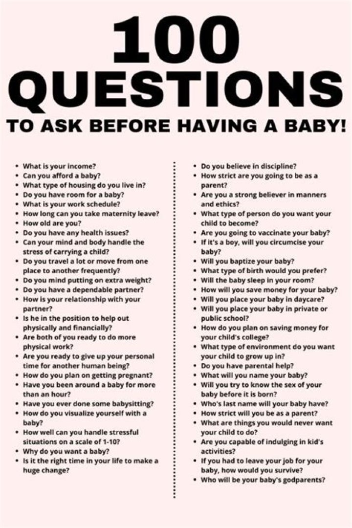 100 Essential Questions to Ask Before Having a Baby PDF