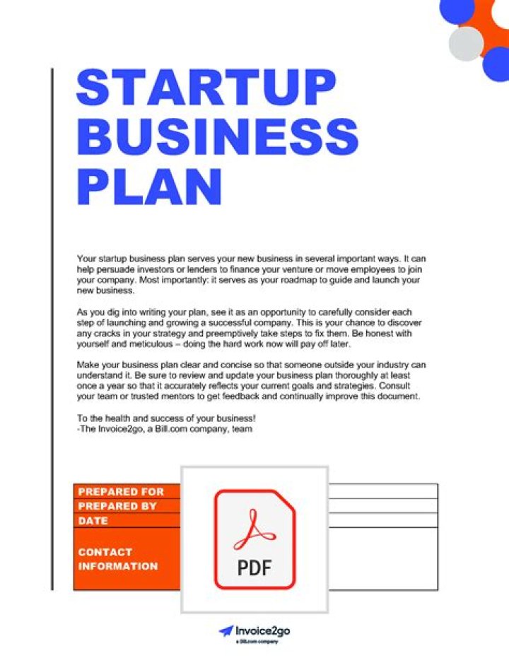 100 Startup Business Plan PDF: Step-by-Step Template for Success