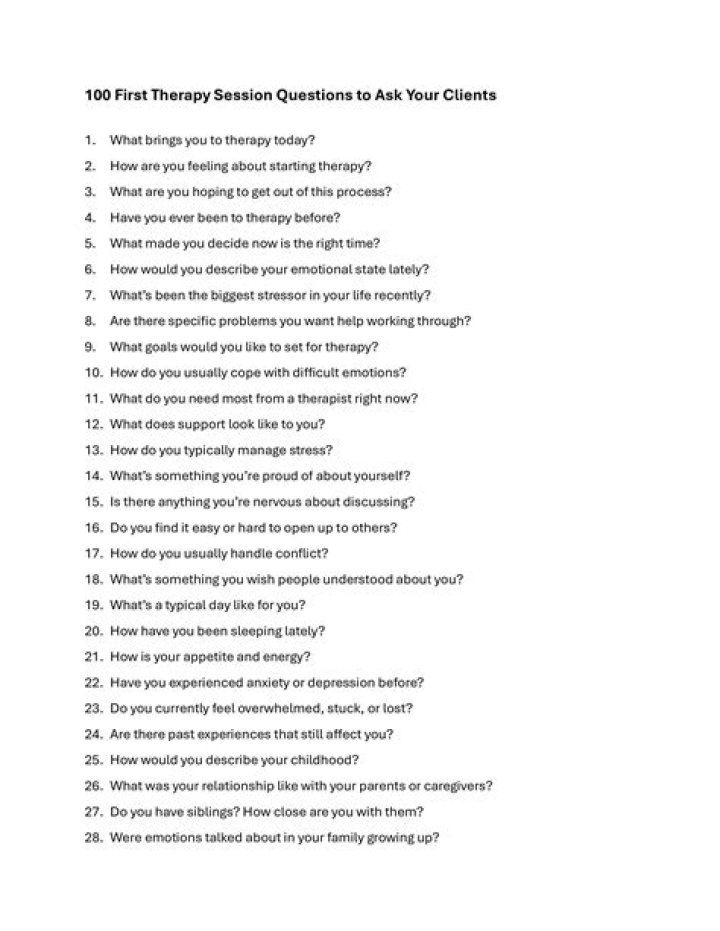 100 Essential Therapy Questions PDF for Mental Health Support