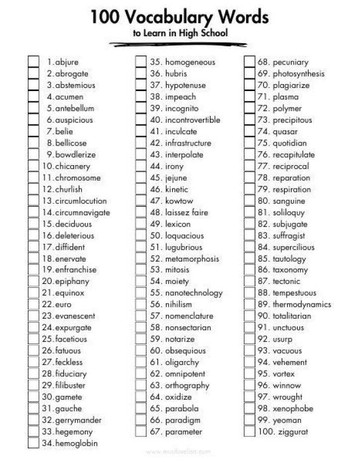 100-Word Vocabulary Test PDF with Answers – Instant Practice