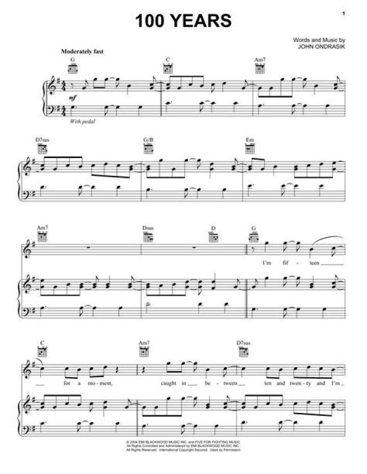 Free 100-Year Piano Sheet Music PDF – Download Now