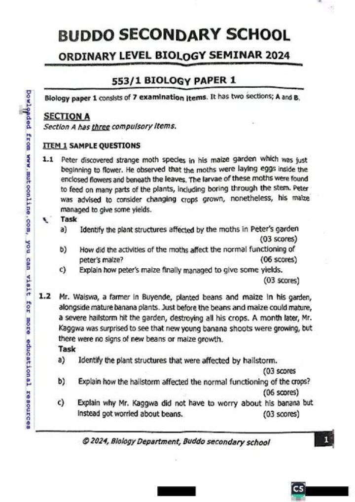 1000 Biology Questions & Answers PDF Free Download in English