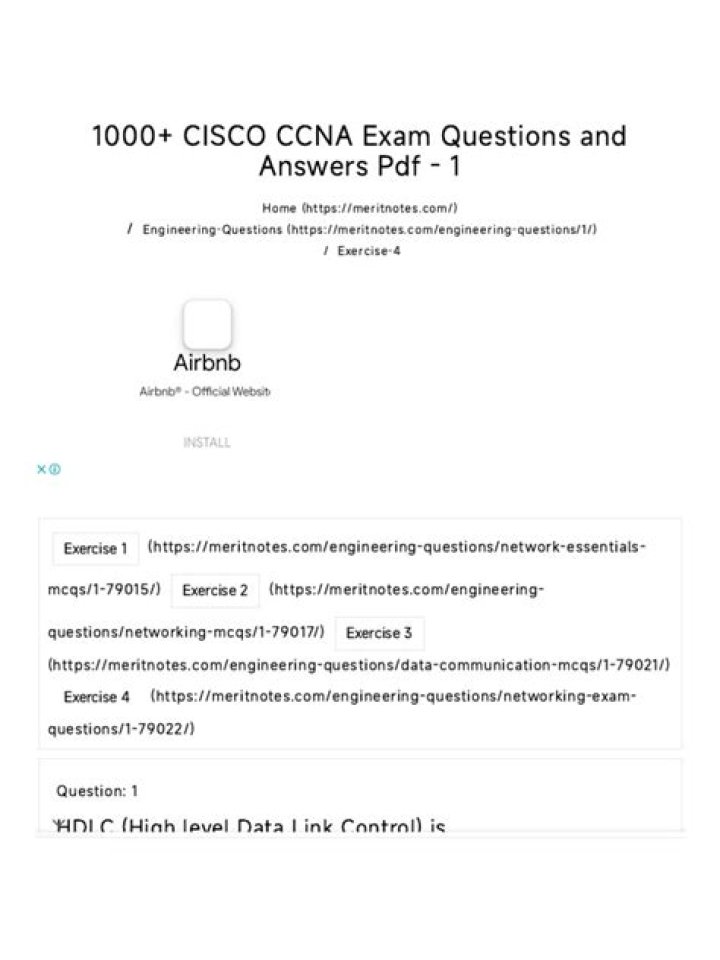 1000 CCNA Certification Exam Prep: Questions & Answers PDF