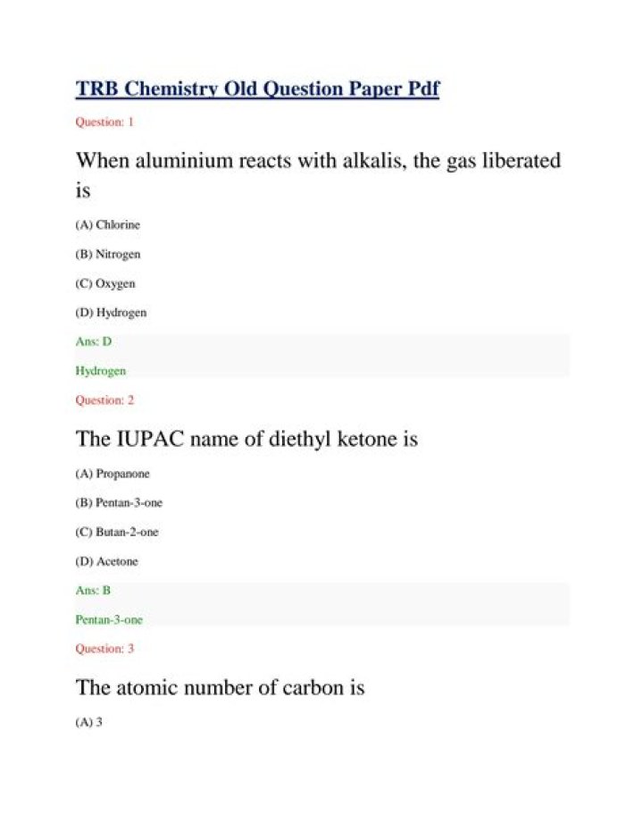 1000 Chemistry Questions and Answers PDF for Free Download