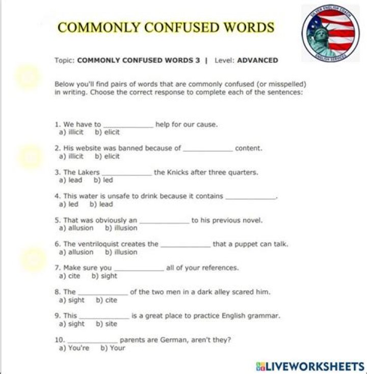 1000 Commonly Confused Words PDF with Answers – Master Common Mistakes