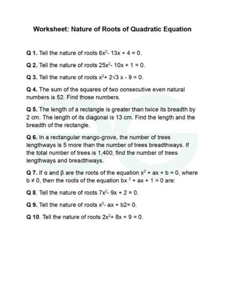1000 Quadratic Equation Questions PDF – Master Quadratic Equations