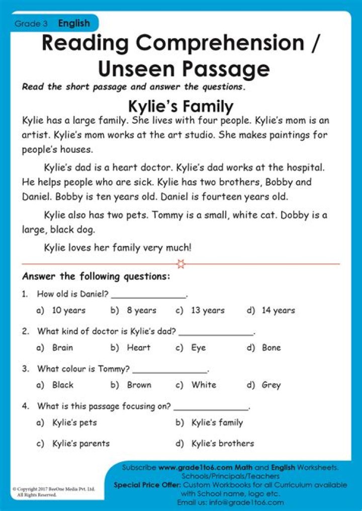 1000 Reading Comprehension PDF with Answers - Free Download