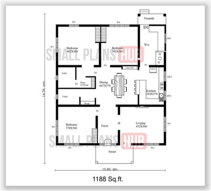 1000 Square Feet House Plan PDF for Small Home Designs