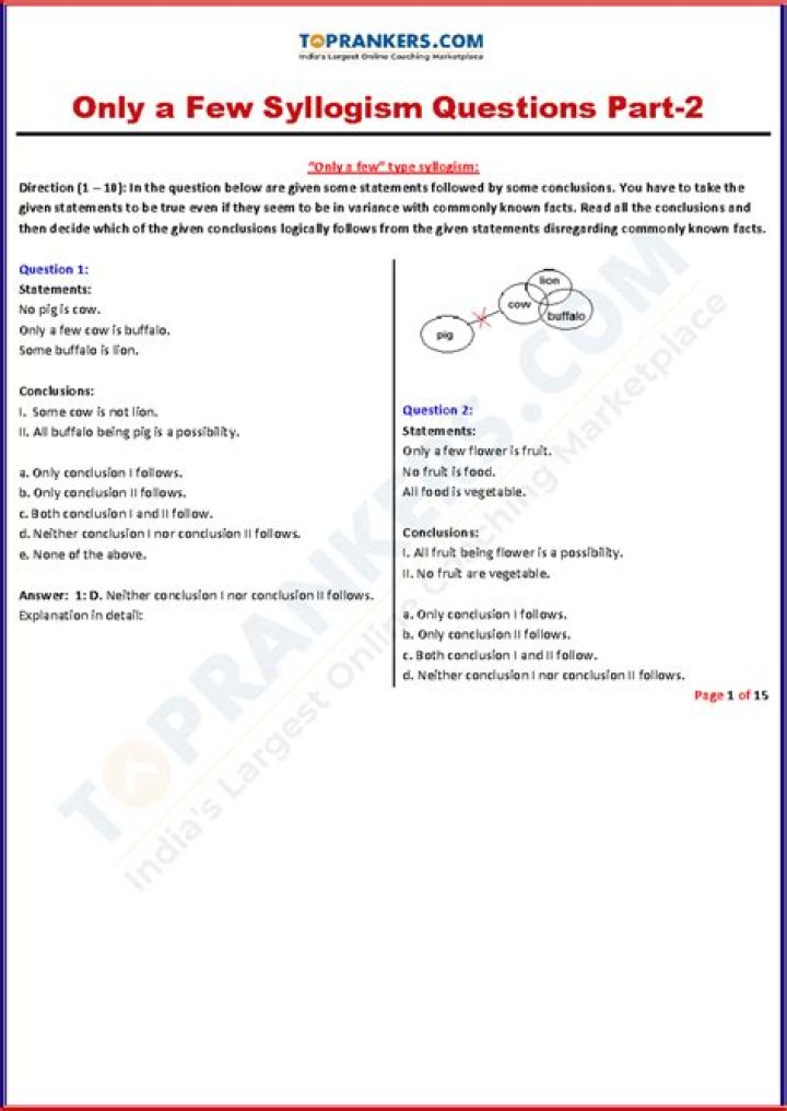 Master 1000 Syllogism Questions PDF – Test Your Logic Skills