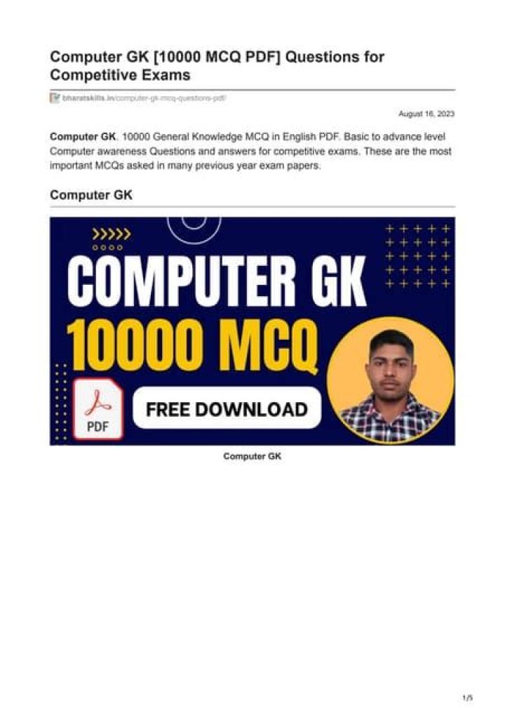 10000+ Objective Questions PDF for Exam Success