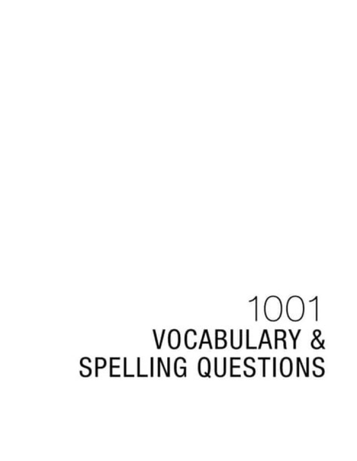 1001 Vocabulary & Spelling Questions PDF – Master Word Skills