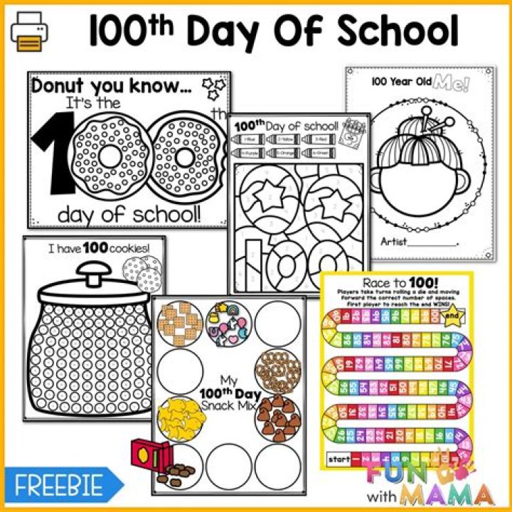 100th Day of School Worksheets for 3rd Grade – Free PDF Download