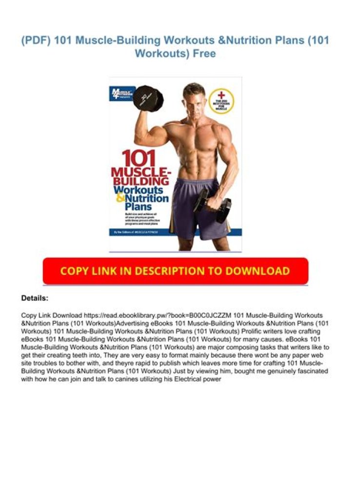 Master Muscle Growth: 101 Workouts & Nutrition Plans PDF