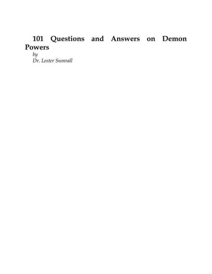 101 Questions & Answers on Demon Powers PDF – Master Dark Magic Techniques