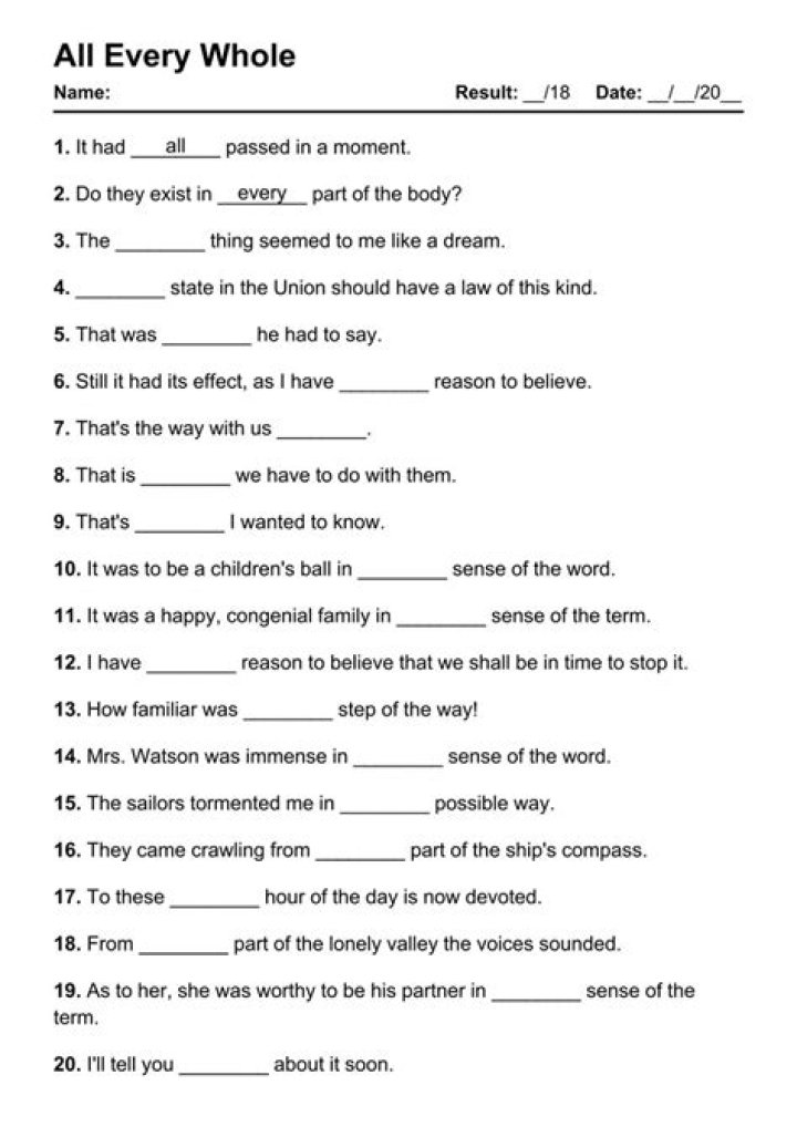 101 English Lesson Worksheets PDF for Teachers & Students