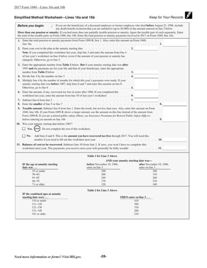 Free 1040 Worksheet 2017 PDF Download – Accurate Tax Filing Guide