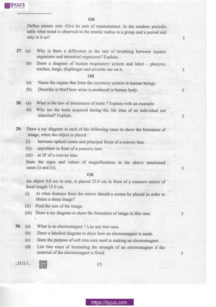 Download 10th CBSE Question Paper PDF for Free