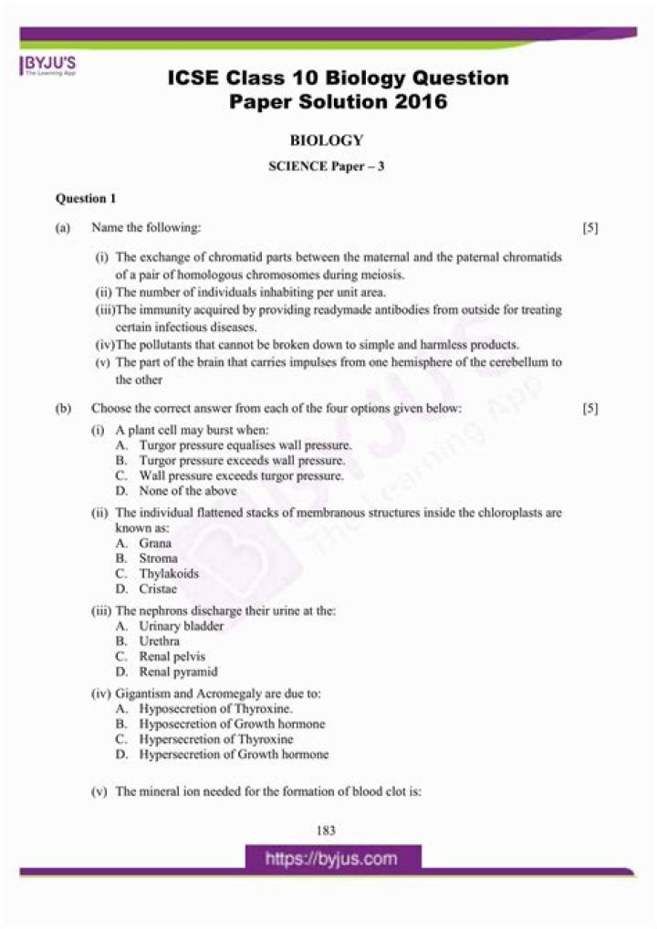 10th Class Biology Question Bank PDF – Download Full Study Set